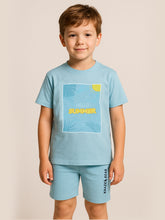 Kids Blue 100% Unisex Cotton Shorts