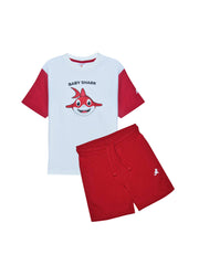 Krazebear-boys-tshirts-cotton-tees-short-set-white red-krazer-baby shark-age-3-to-8-kids-clothes-australia-_12