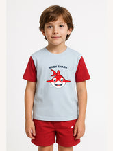 Krazebear-boys-tshirts-cotton-tees-short-set-white red-krazer-baby shark-age-3-to-8-kids-clothes-australia-_16