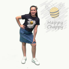 Happy Bee Graphic Cotton Tshirt