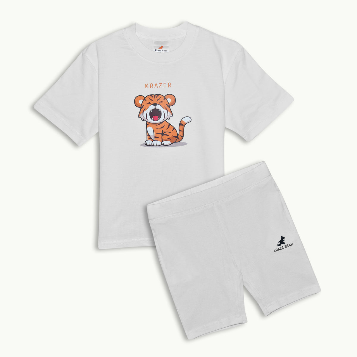 Krazebear-boys-tshirts-cotton-tee-short-set-white-krazer-tiger-age-3-to-8-kids-clothes-australia-_3