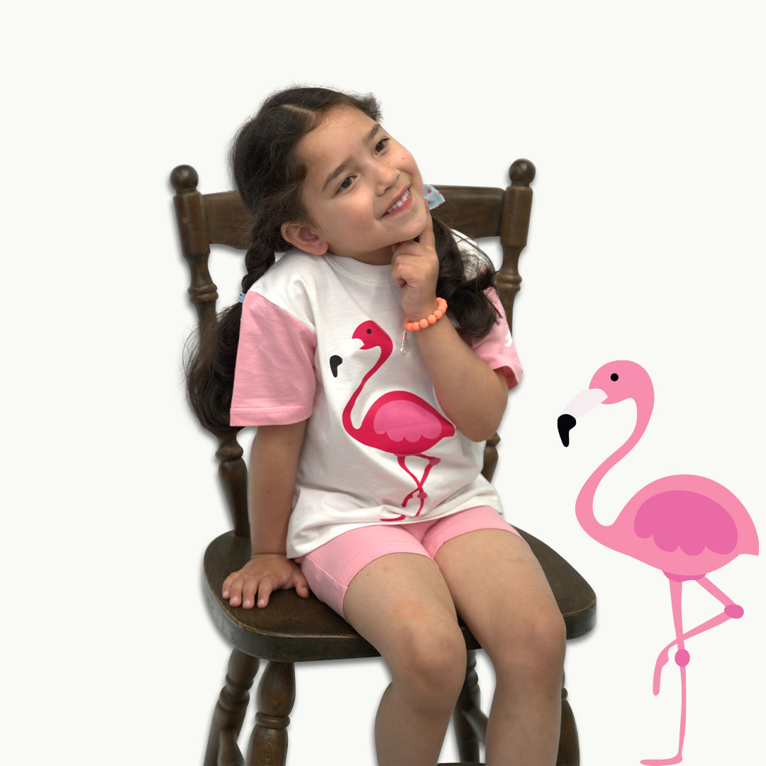 Krazebear-girls-tshirts-cotton-tee-pink_white-flamingo-age-3-to-8-kids-clothes-australia-2191_5