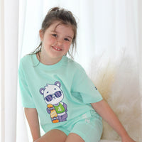 Krazebear-girls-tshirts-cotton-tees-short-set-mint_green-krazer-tiger-age-3-to-8-kids-clothes-australia-_8