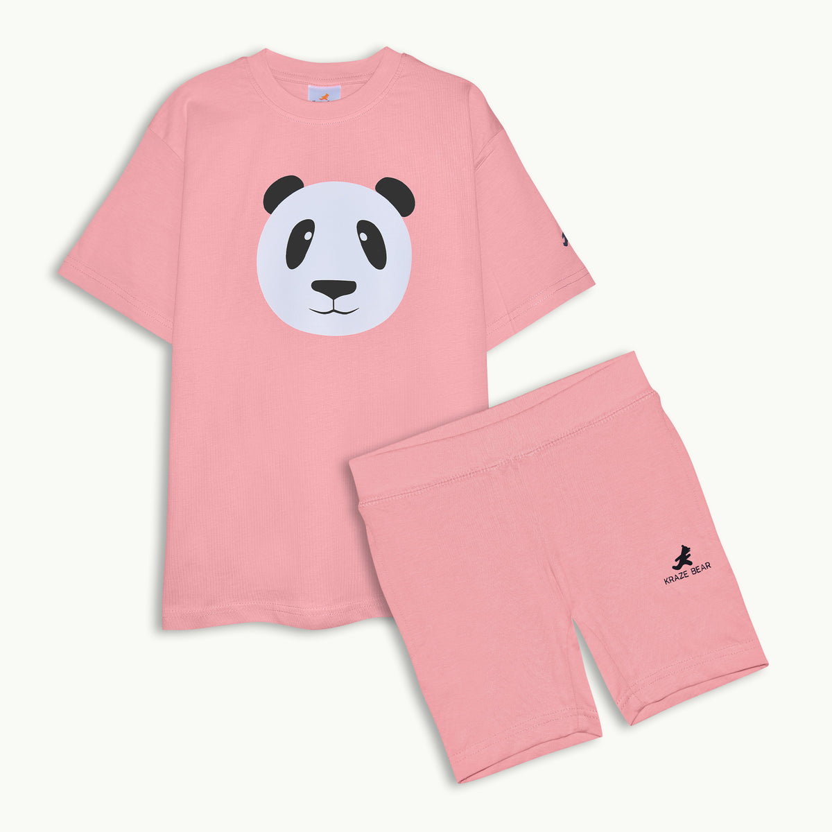 Krazebear-girls-tshirts-terry-swaetshirt-short-set-panda-kraze-pink-age-9-to-13-kids-clothes-australia-3